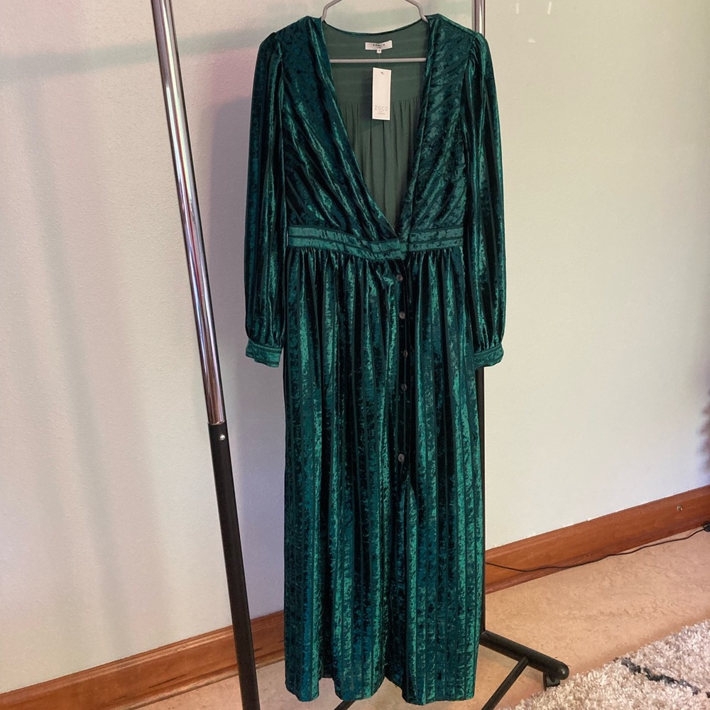Green Velvet Dress